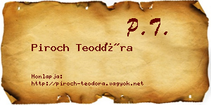 Piroch Teodóra névjegykártya